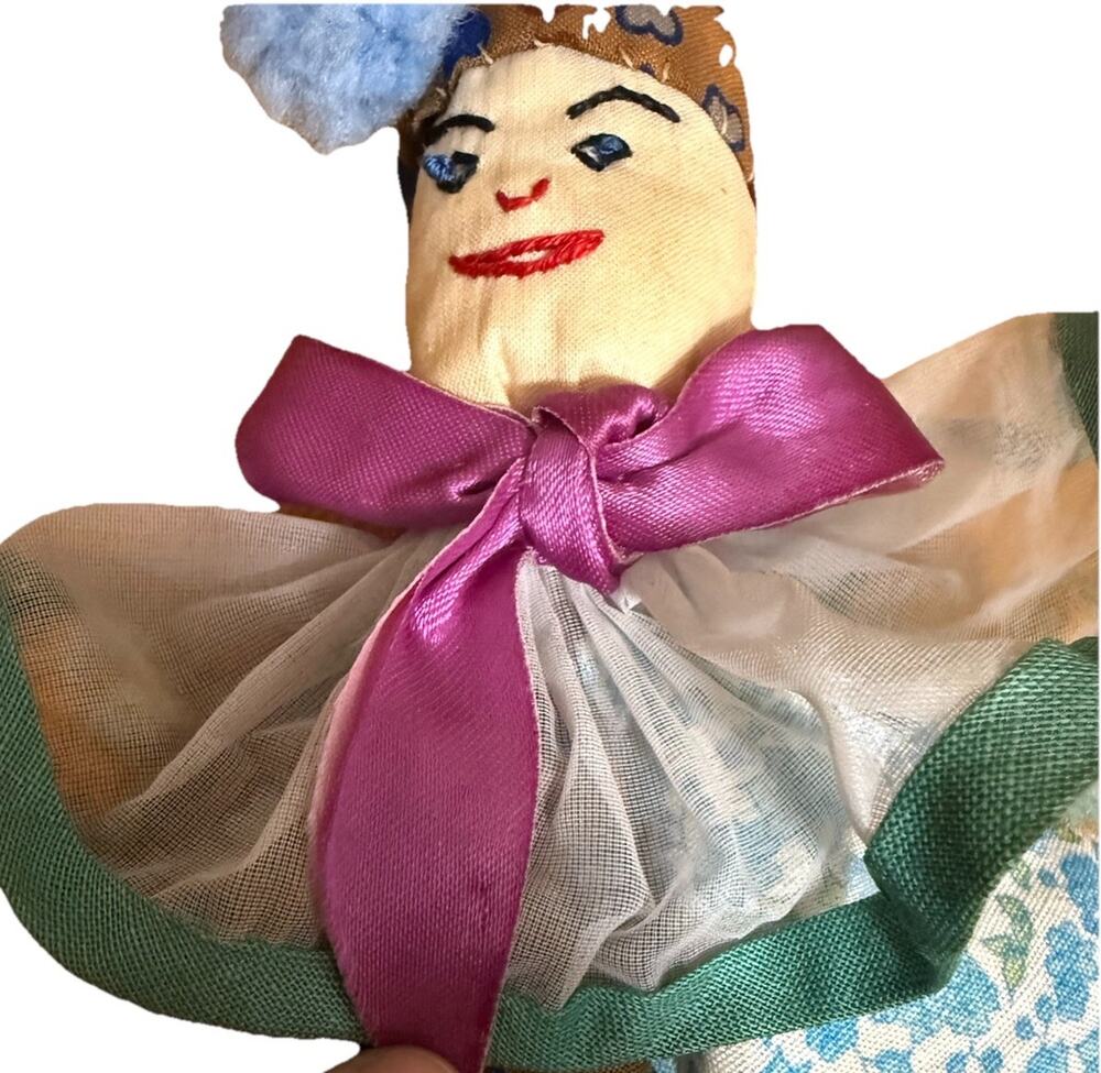 Vintage CLOWN Pom Pom Beaded Legs Collectible